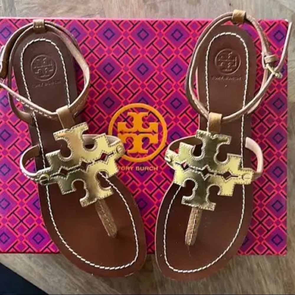 Tory Burch Chandler Sandals $250 new worn once asking $80